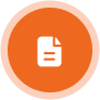 Orange Kreis mit einem weißen Dokumentensymbol darin, das digitale Dateien oder Informationen darstellt.